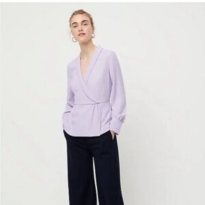 J. Crew Lavender Wrap Blouse
